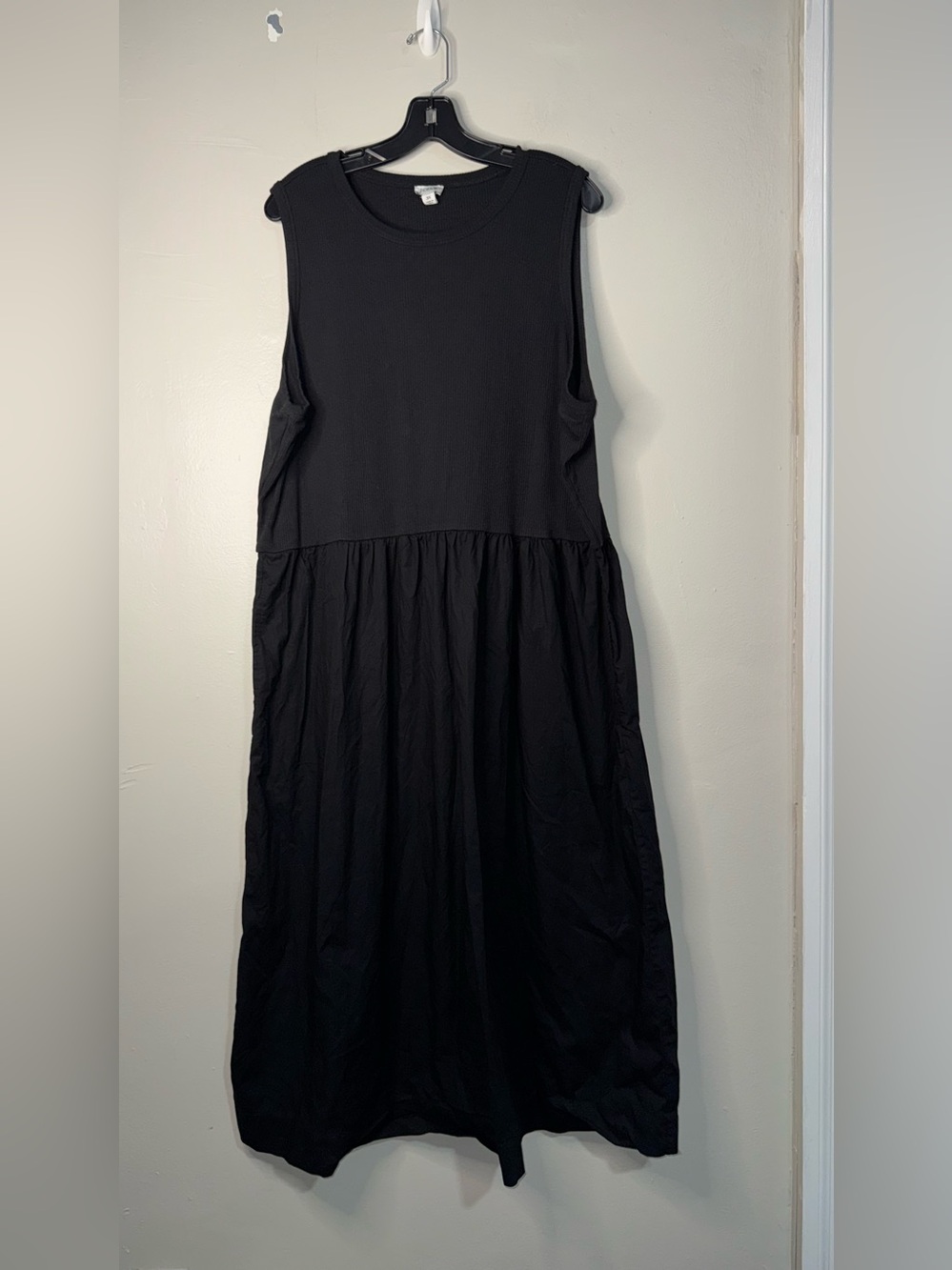 J. Crew Black Sleeveless Tiered Maxi Dress